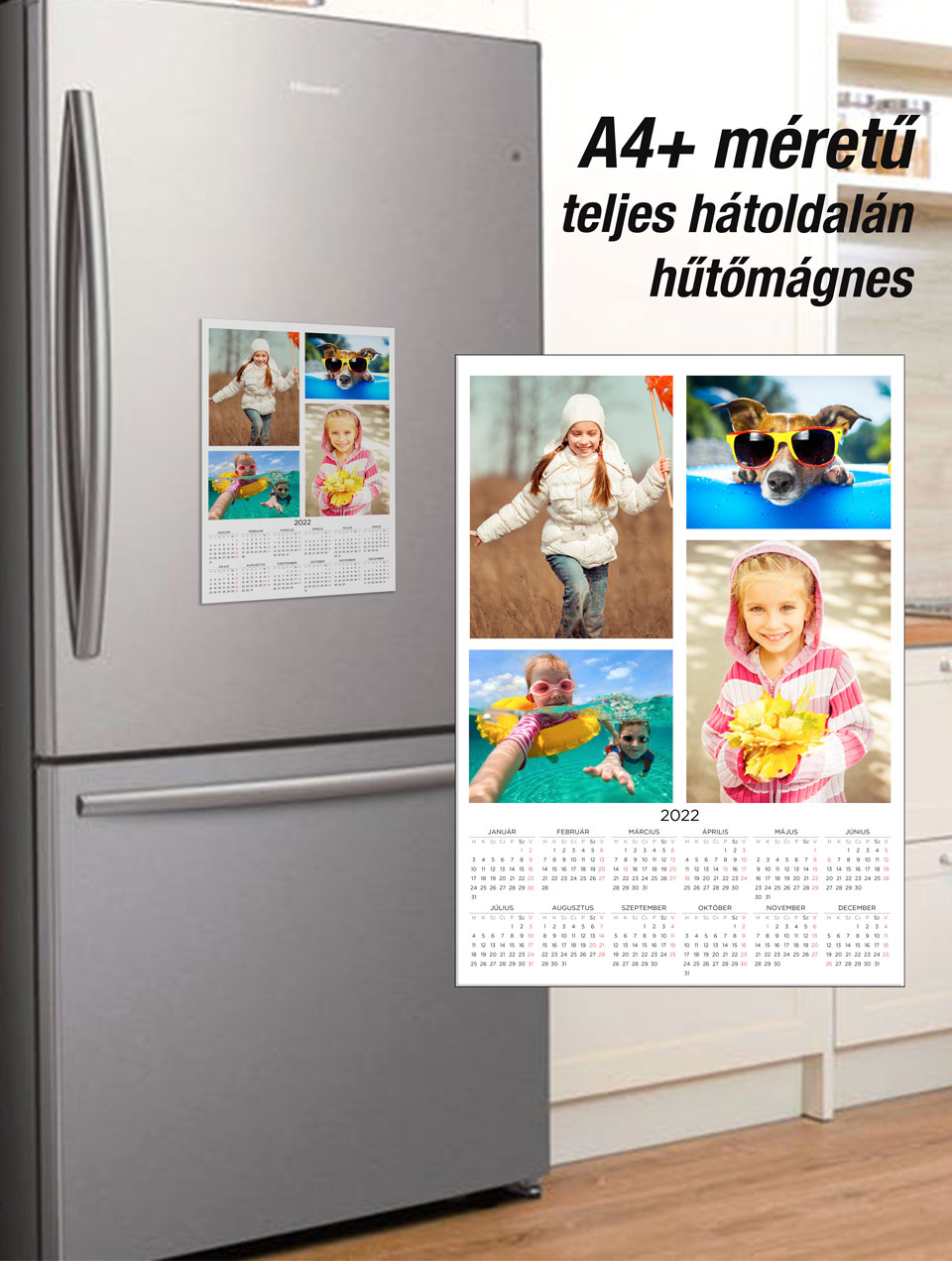 Hűtőmágnes naptár A4+