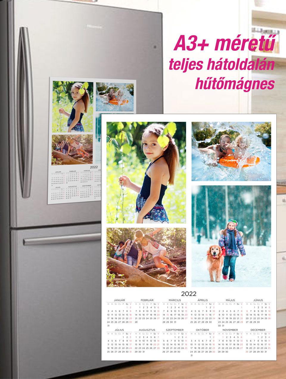Hűtőmágnes naptár A3+